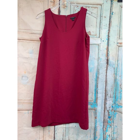 Ann Taylor 4 Petite Red Tank Sleeveless Shift Dress - Picture 1 of 10
